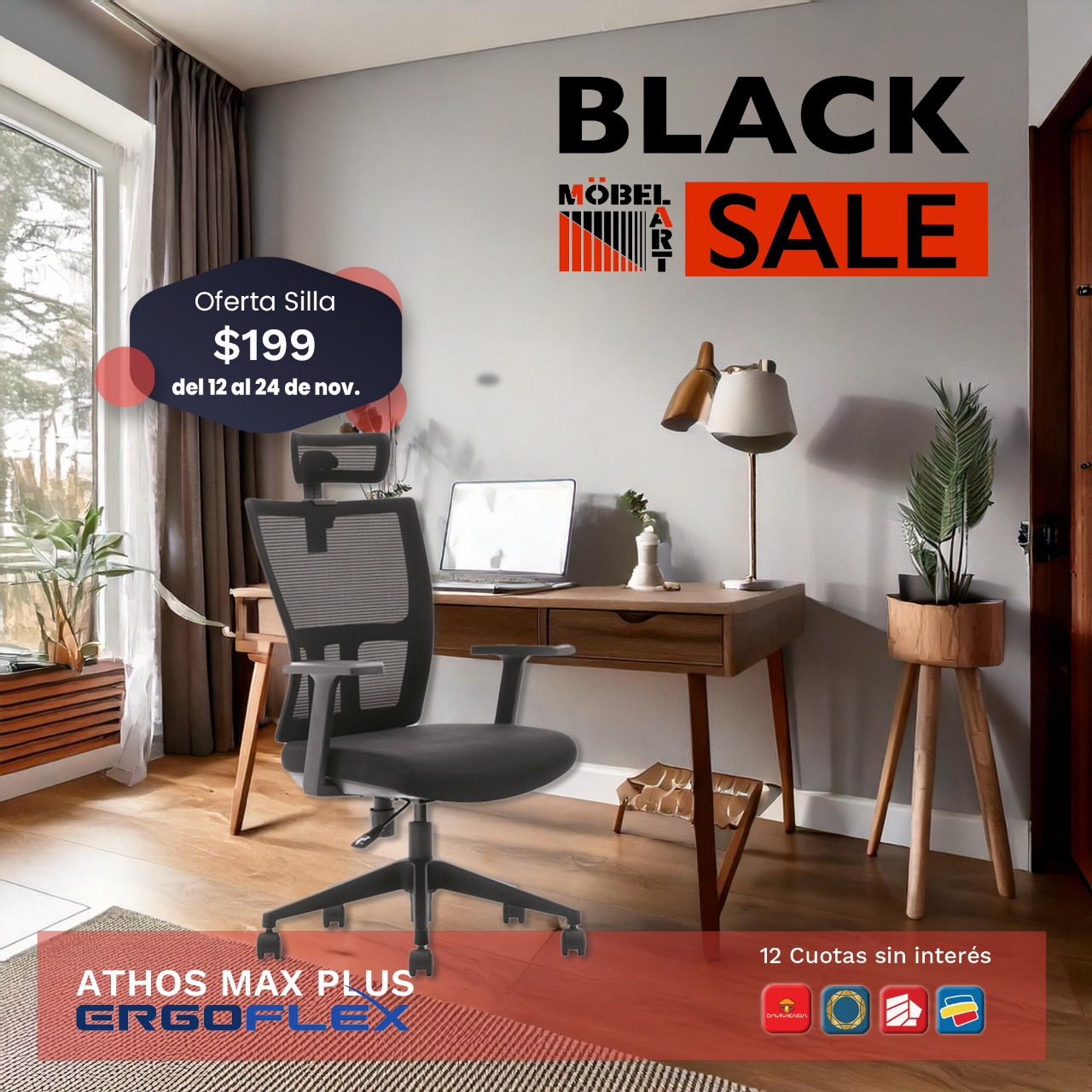 Sillas de Oficina Ejecutivas Athos Max Plus