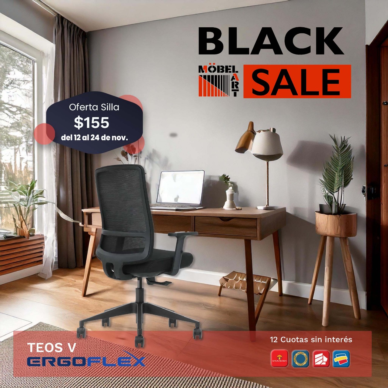 Sillas de Oficina Operativas TEOS V