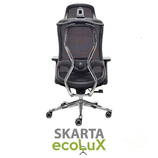 Apoyabrazos 3D ajustables de silla ergonómica Skarta Ergoflex color negro